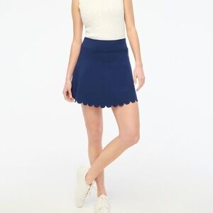 J. Crew Active navy skort with scalloped hem size XL